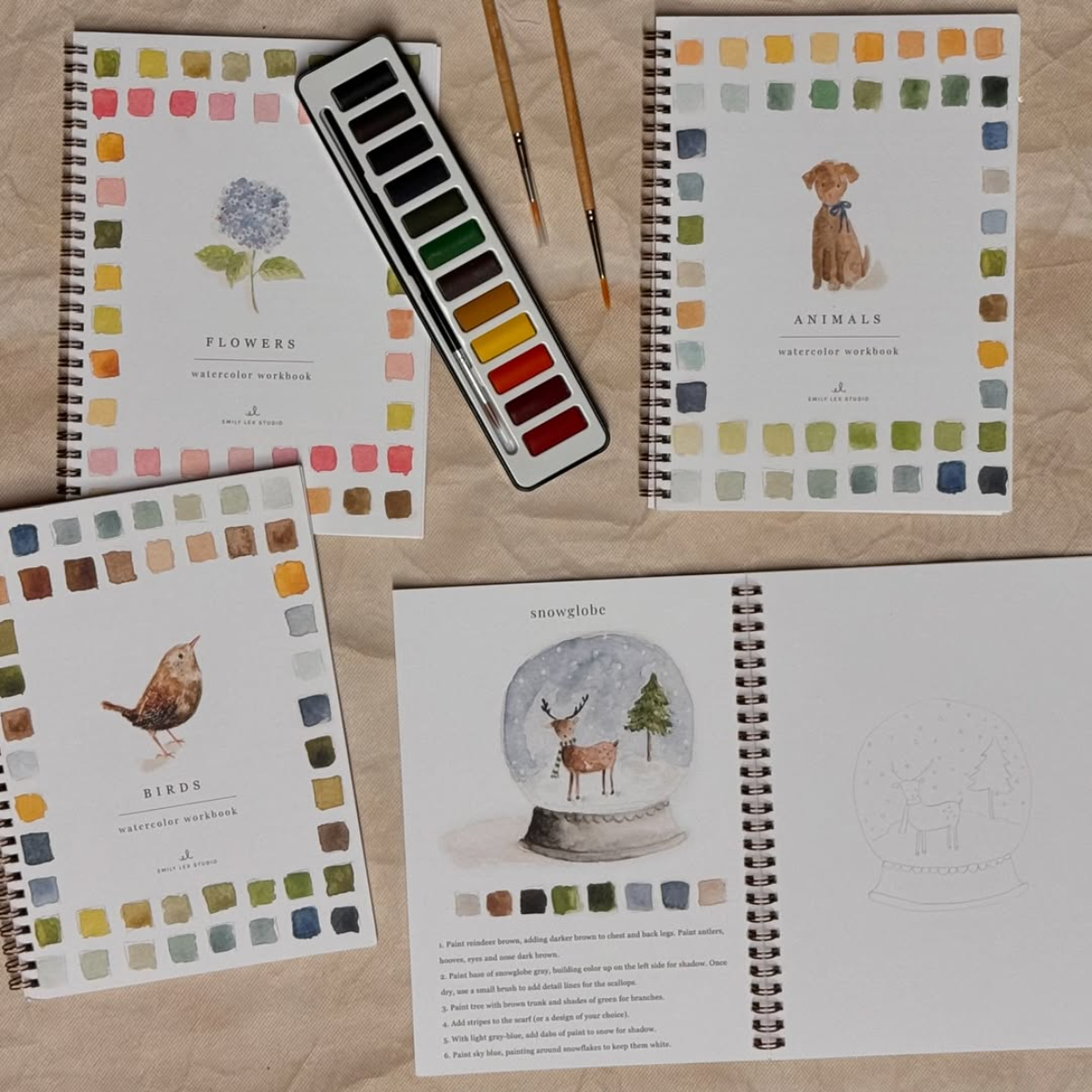 🖼️Beginner-Friendly💕 Watercolor Workbook