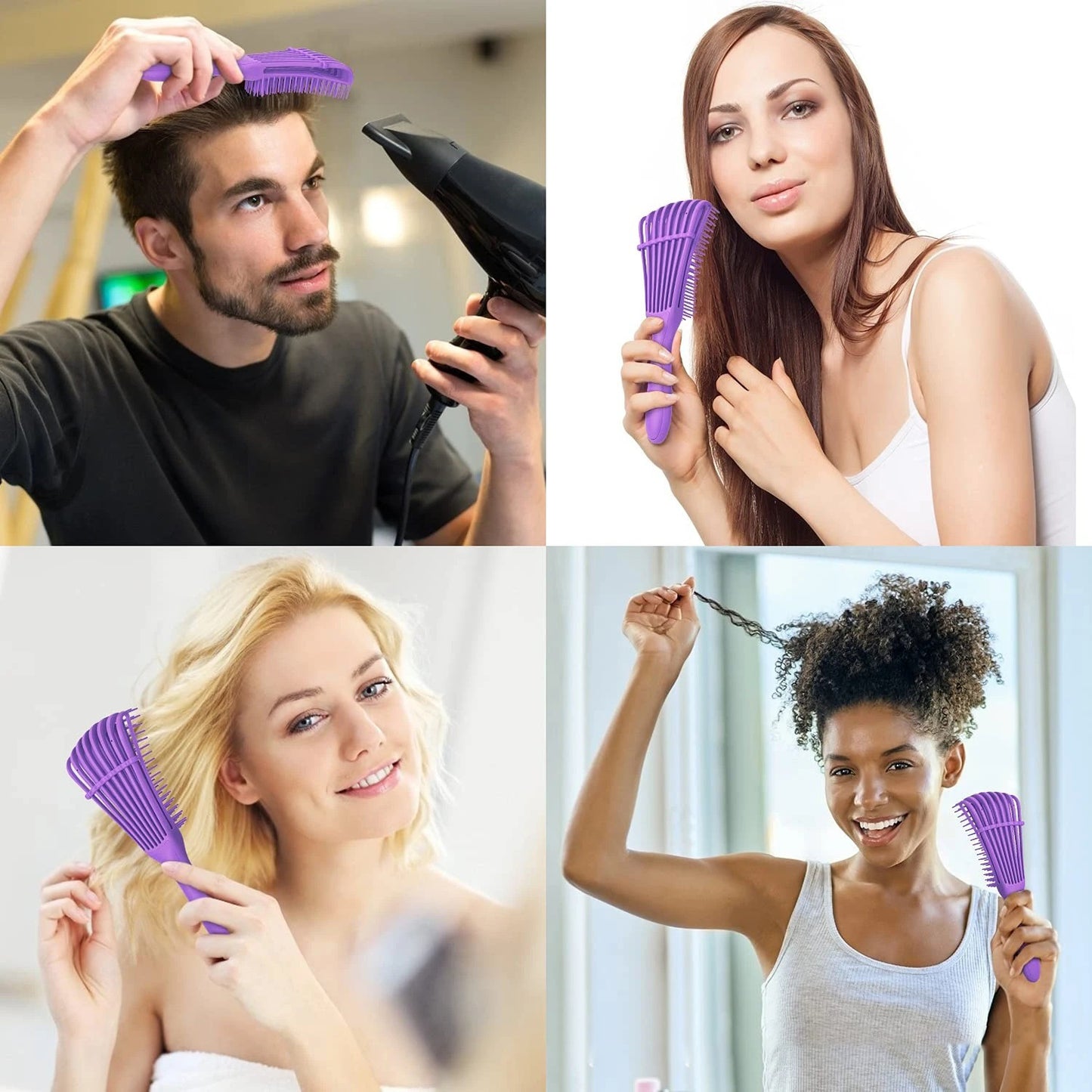 Anti-Static Non-Knot Head Massage Comb Wet and Dry Styling Hair Brush