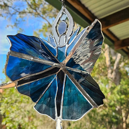 Handmade Dancing Lady Stained Glass Spinner