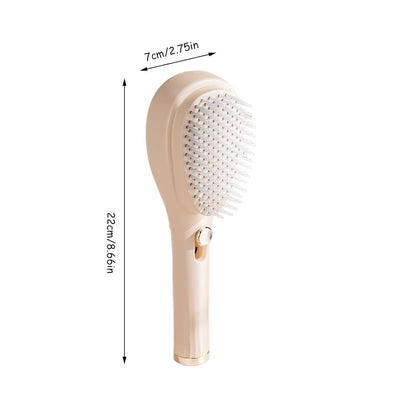 Retractable Self-Cleaning Anti-Static Scalp Massage Comb for all Hair Types