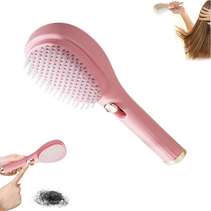 Retractable Self-Cleaning Anti-Static Scalp Massage Comb for all Hair Types