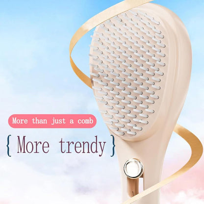 Retractable Self-Cleaning Anti-Static Scalp Massage Comb for all Hair Types