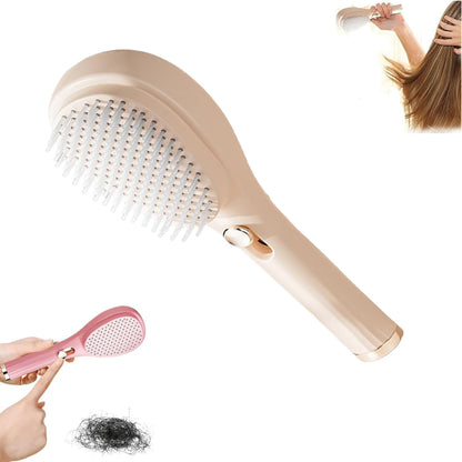 Retractable Self-Cleaning Anti-Static Scalp Massage Comb for all Hair Types