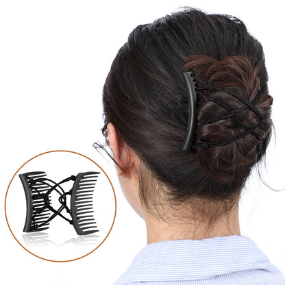 Stretch Double Comb Adjustable Elastic Hair Clip