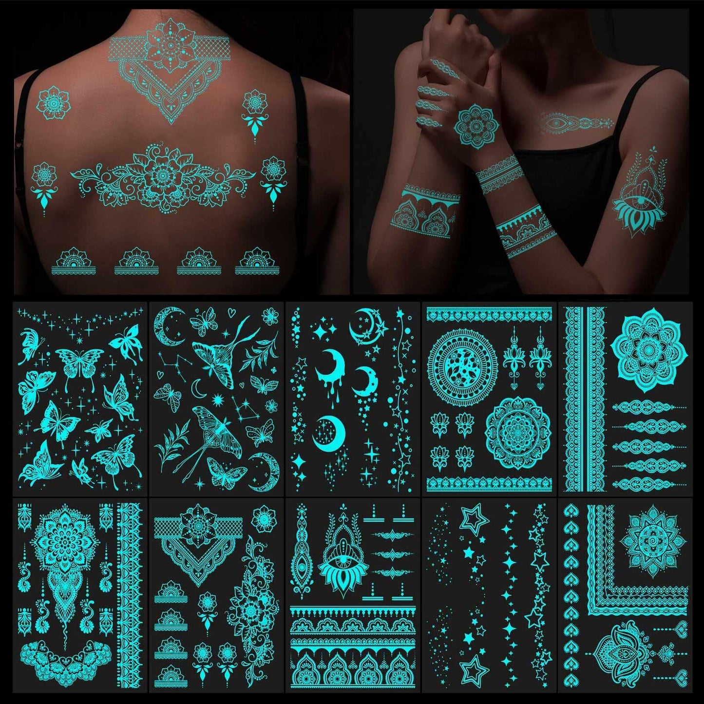 Fluorescent Waterproof Tattoo stickers