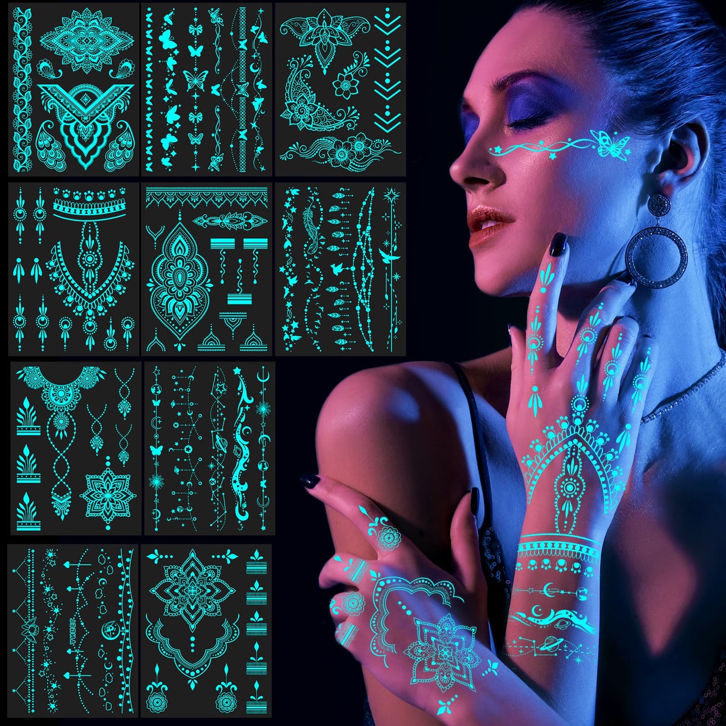 Fluorescent Waterproof Tattoo stickers