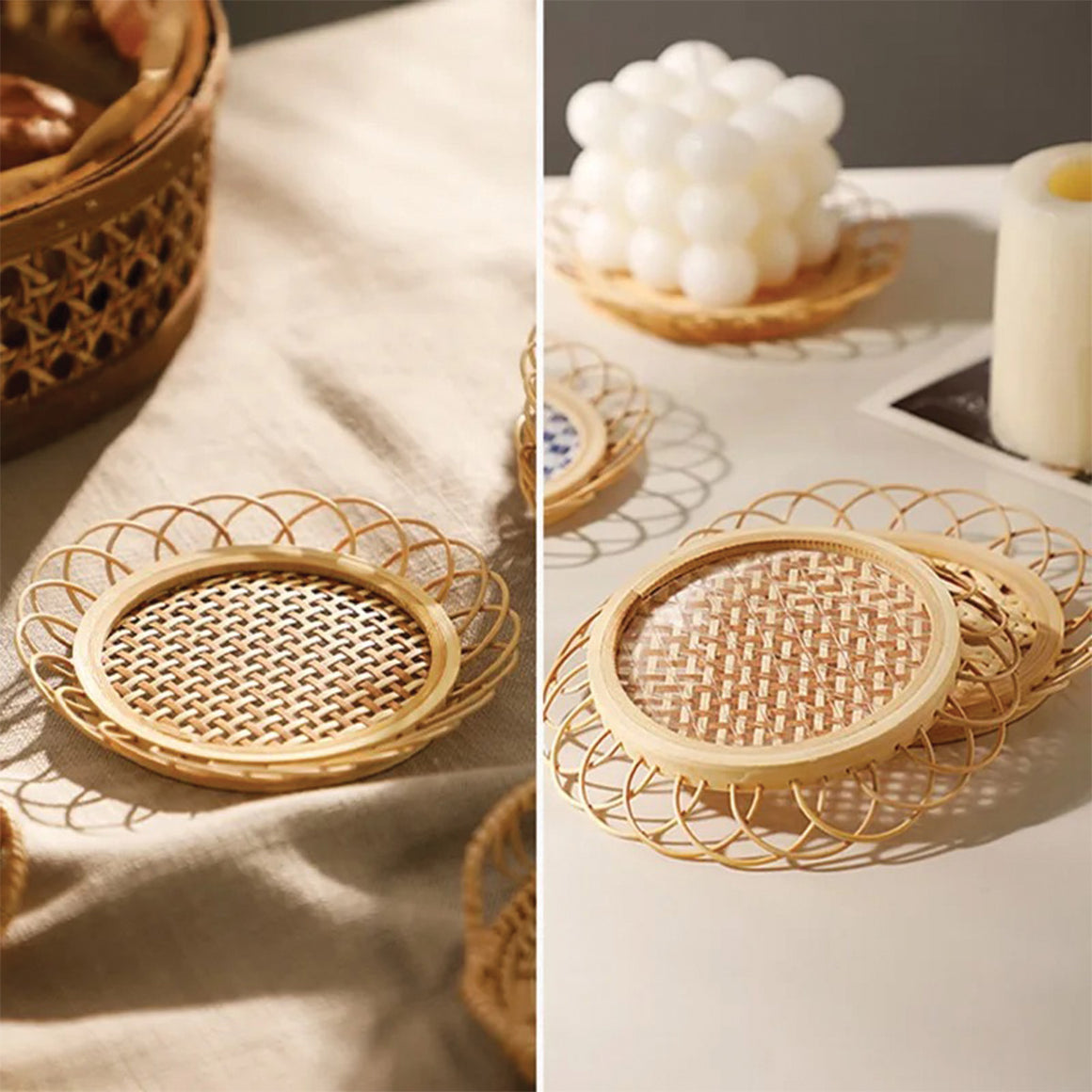 Bamboo Coaster Set