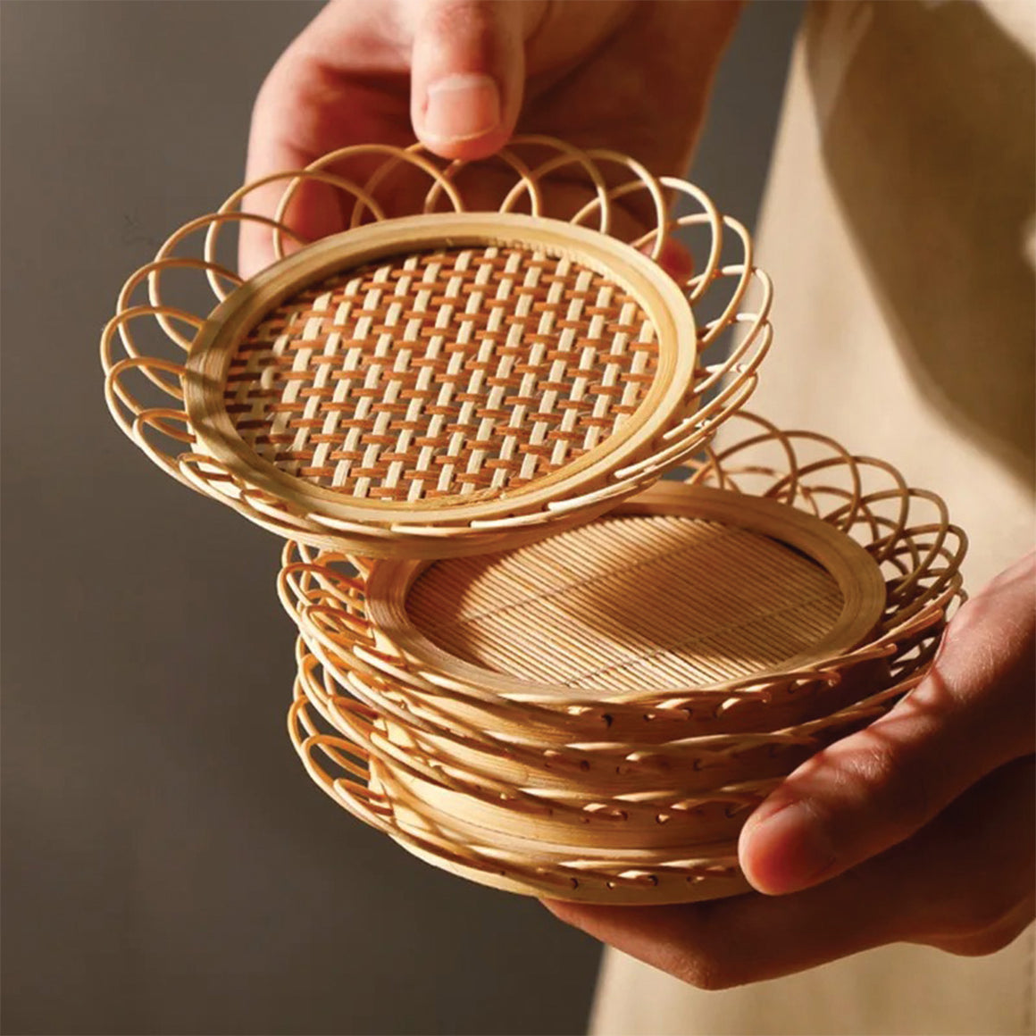 Bamboo Coaster Set