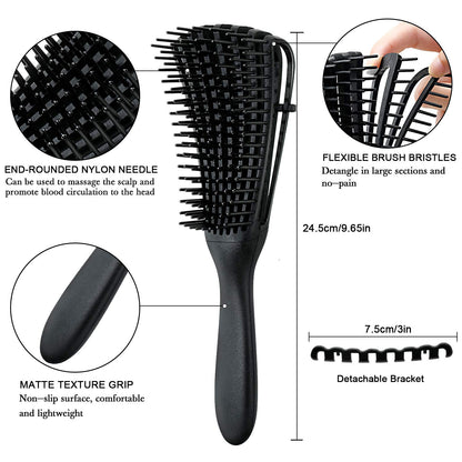 Anti-Static Non-Knot Head Massage Comb Wet and Dry Styling Hair Brush