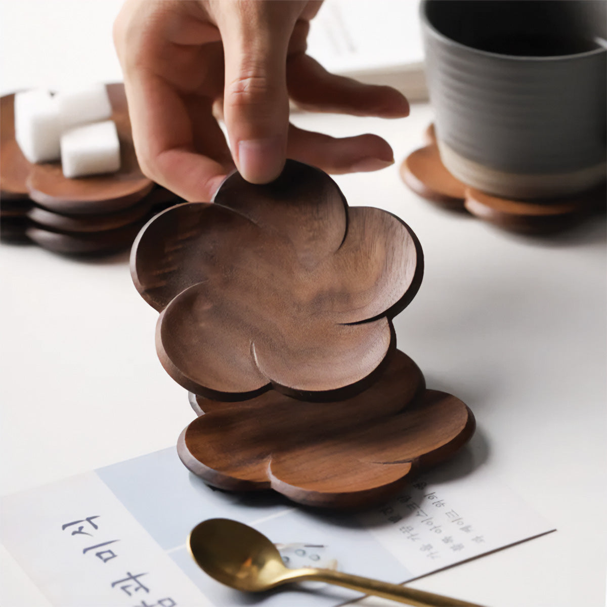 Ensemble de sous-verres Walnut Bloom