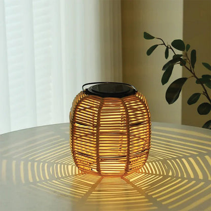 Solar Rattan Lantern