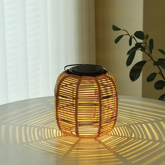 Solar Rattan Lantern