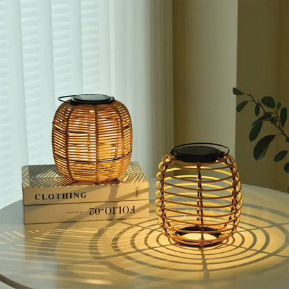 Solar Rattan Lantern