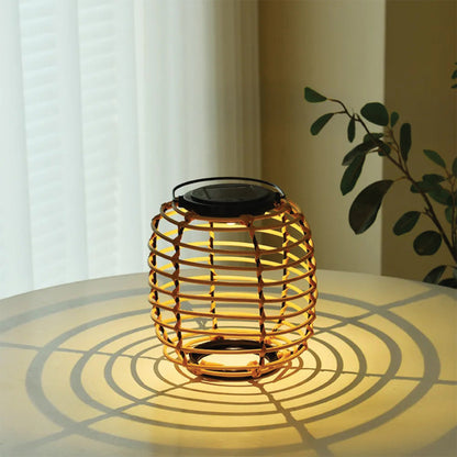 Solar Rattan Lantern