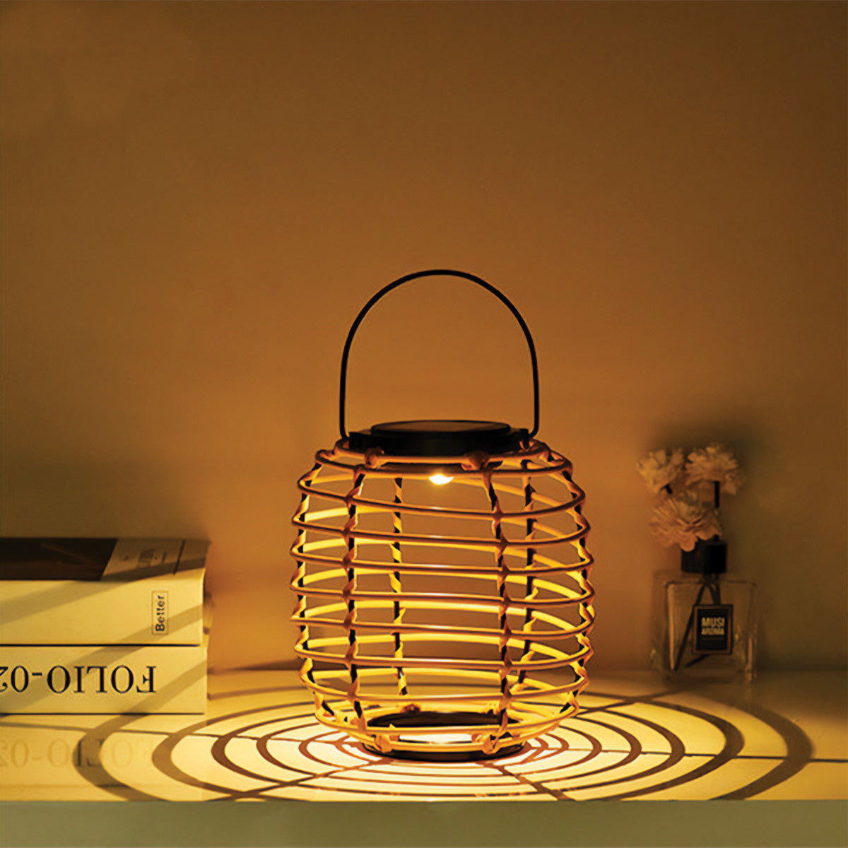 Solar Rattan Lantern