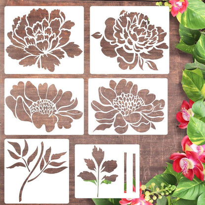 Garden Fence Large Flower Stencils