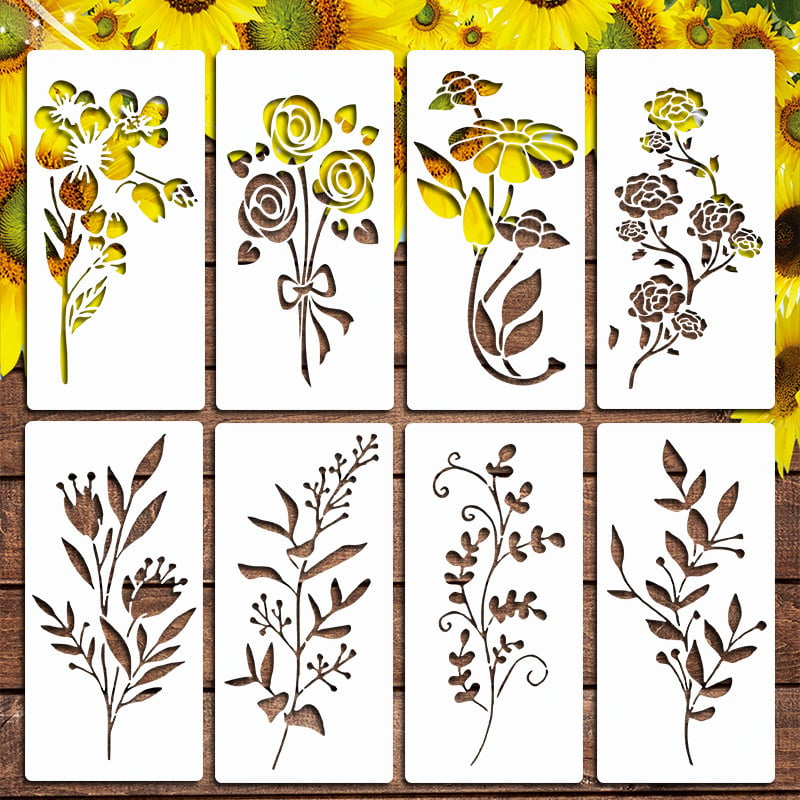 Garden Fence Large Flower Stencils