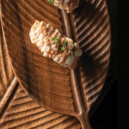 Dark Walnut Leaf Tray