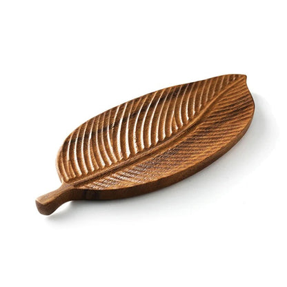 Dark Walnut Leaf Tray