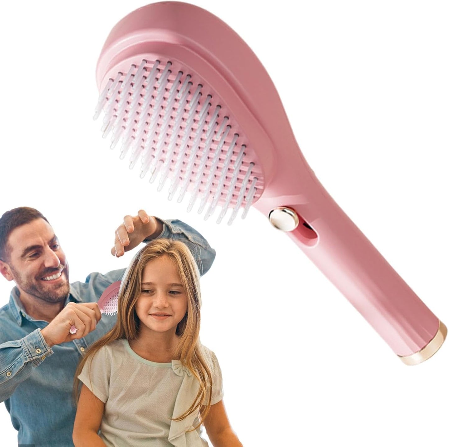 Retractable Self-Cleaning Anti-Static Scalp Massage Comb for all Hair Types