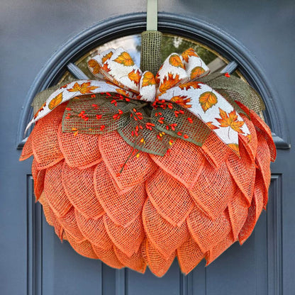 Handmade Farmhouse Pumpkin Wreath