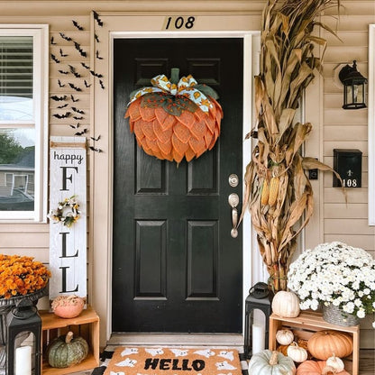 Handmade Farmhouse Pumpkin Wreath