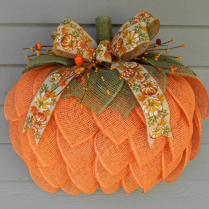 Handmade Farmhouse Pumpkin Wreath