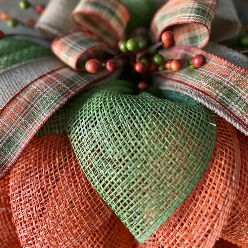 Handmade Farmhouse Pumpkin Wreath