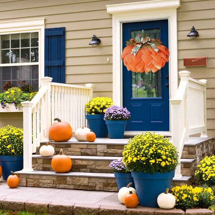 Handmade Farmhouse Pumpkin Wreath