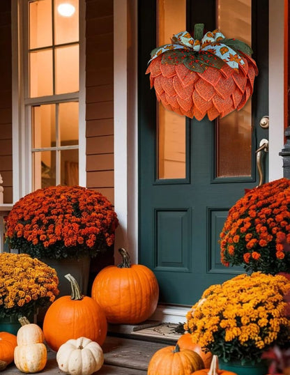 Handmade Farmhouse Pumpkin Wreath