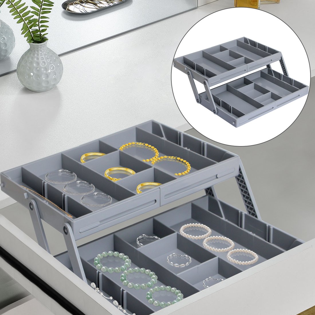 Last Day Promotion SAVE 49%🔥Multi-Level Expandable Smart Drawer Organizer