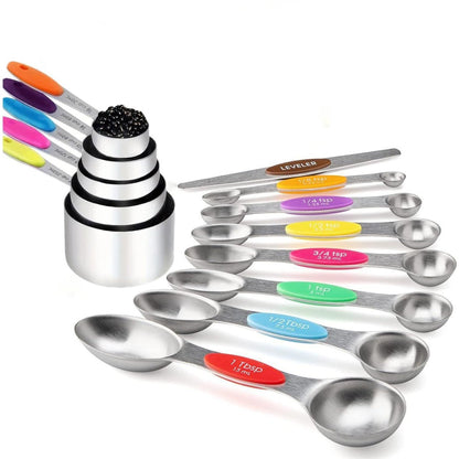 Stainless Steel Magnetic Measuring Spoons Set