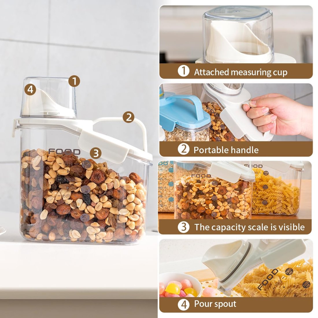 Clear Airtight Food Storage Containers