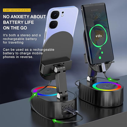 5In1 Wireless Induction Audio Bluetooth Speaker Phone Holder