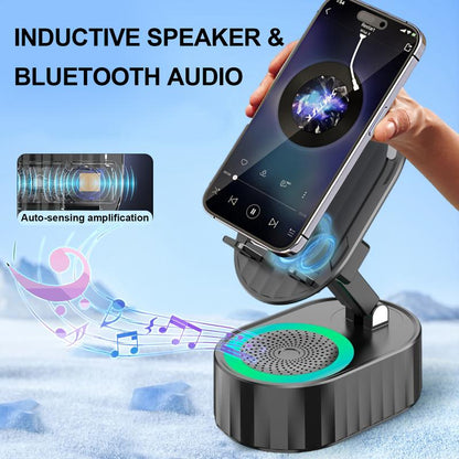 5In1 Wireless Induction Audio Bluetooth Speaker Phone Holder