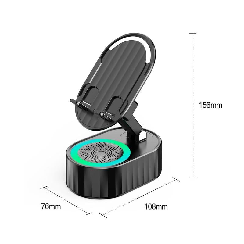 5In1 Wireless Induction Audio Bluetooth Speaker Phone Holder