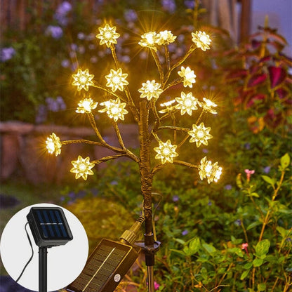 Outdoor Waterproof Cherry Blossom Multicolor Solar Garden Lights