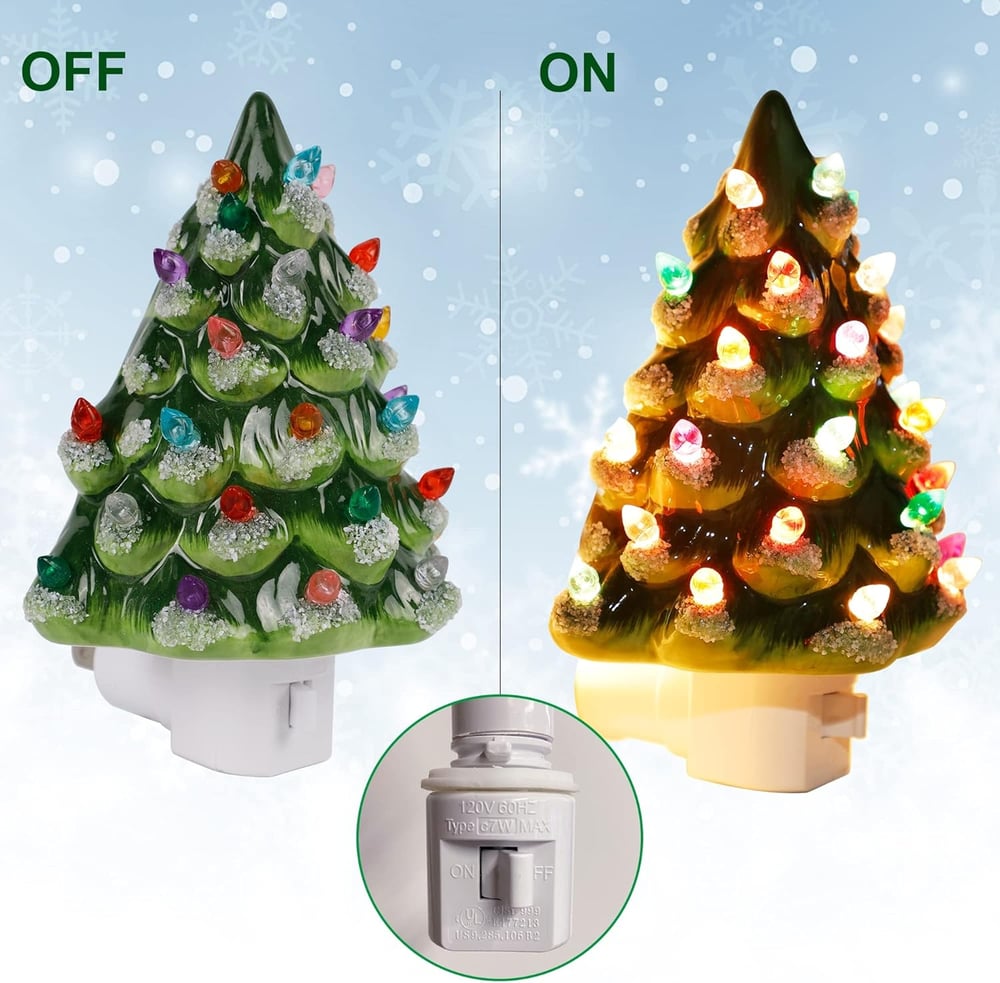 Christmas Ceramic Tree Night Light