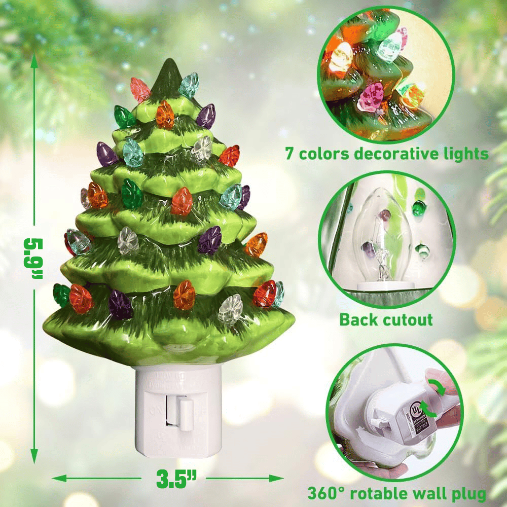 Christmas Ceramic Tree Night Light