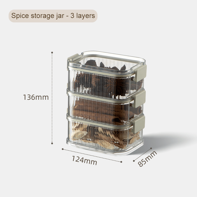 Multi-layered Seasoning Storage Box