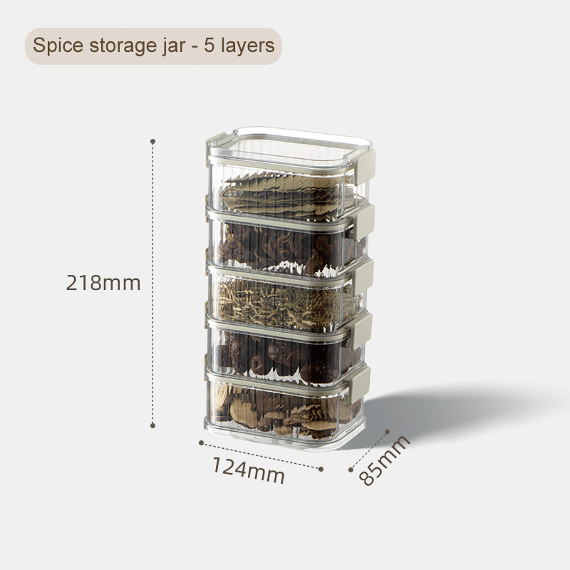 Multi-layered Seasoning Storage Box