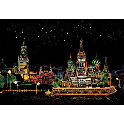 Handcrafted Nightscape Scratch Board