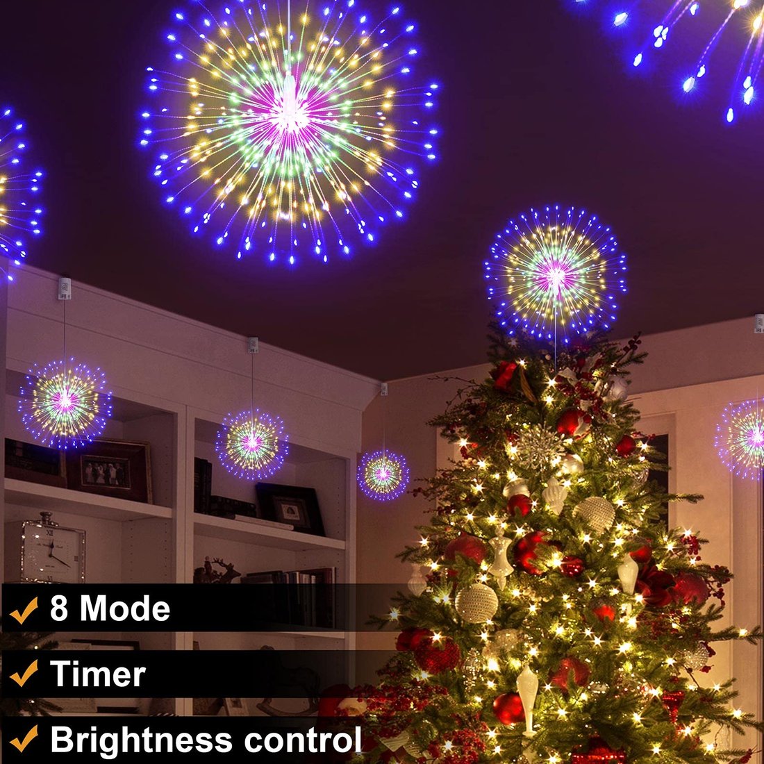 Christmas Pre-sale SAVE 49%🎄Hanging Starburst Fairy Lights for Christmas