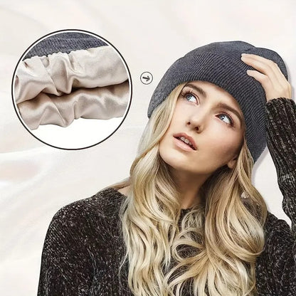 🔥Hot Sale- 49% OFF🔥Silk Lined Beanie Knit - Anti-Static