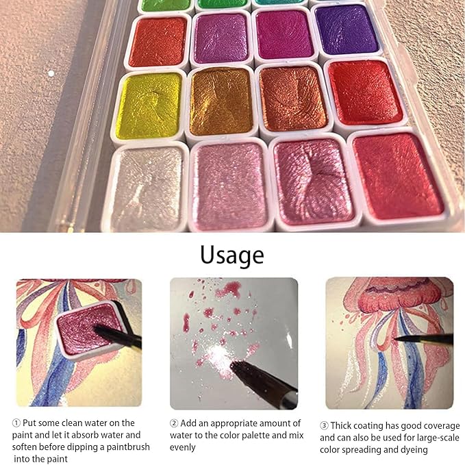 ✨Last Day Special 49% OFF-Starry Night Pearl Watercolor Paint