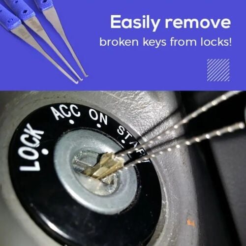 👍12 pc Broken Key Extractor and Removal Tool Set - Fix jammed locks and keyholes