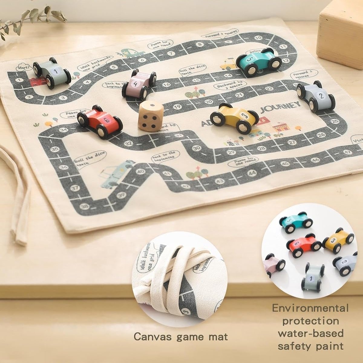 Portable Montessori Traffic Map Game for Kids