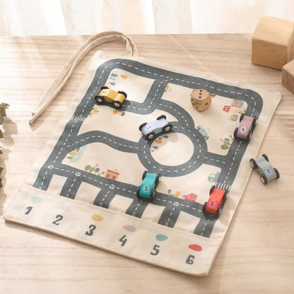 Portable Montessori Traffic Map Game for Kids