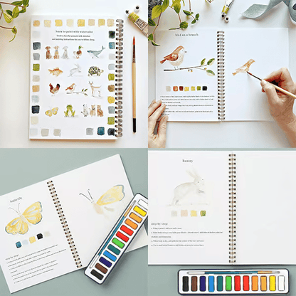 🖼️Beginner-Friendly💕 Watercolor Workbook