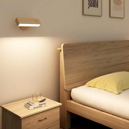 Small Adjustable Wall Lamp | Wood, Magnetic